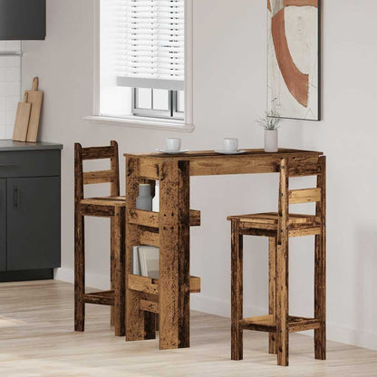 Mesa De Bar De Pared Madera Contrachapada Envejecida_1