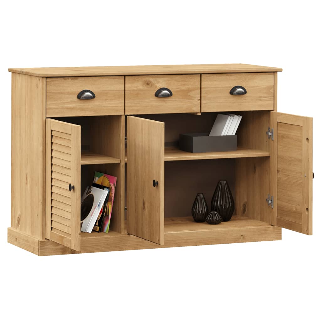Aparador Con Cajones Vigo Madera Maciza Pino 113x40x75 Cm / Vetonek_4
