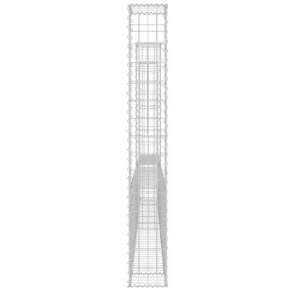 Cesta De Gaviones Forma De U 3 Postes De Hierro 260x20x150 Cm / Vetonek_1