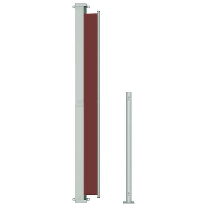 Vidaxl Toldo Lateral Retráctil De Jardín Marrón 180x300 Cm_4