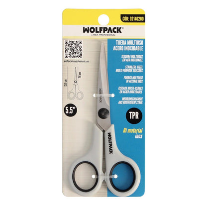 Tijeras Multiuso Acero Inoxidable 5,5 / 140 Mm. Hojas Acero Inoxidable, Mango Comodo Y Suave