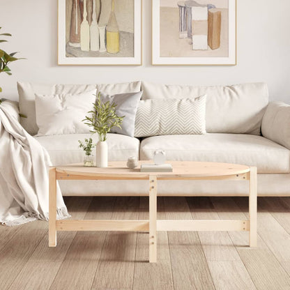 Mesa De Centro De Madera Maciza De Pino 118x63x45 Cm_1