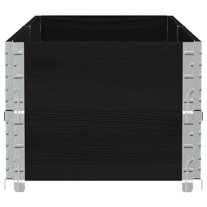Jardinera De Madera Maciza De Pino Negro 150x50 Cm_3