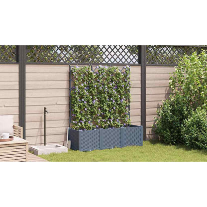 Vidaxl Maceta De Jardín Con Enrejado 3 Pcs Gris Claro_3