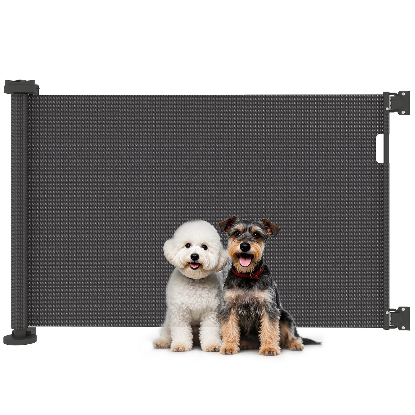 Pawhut Barrera De Seguridad Para Perros Retráctil 0-136 Cm Para Escaleras_0
