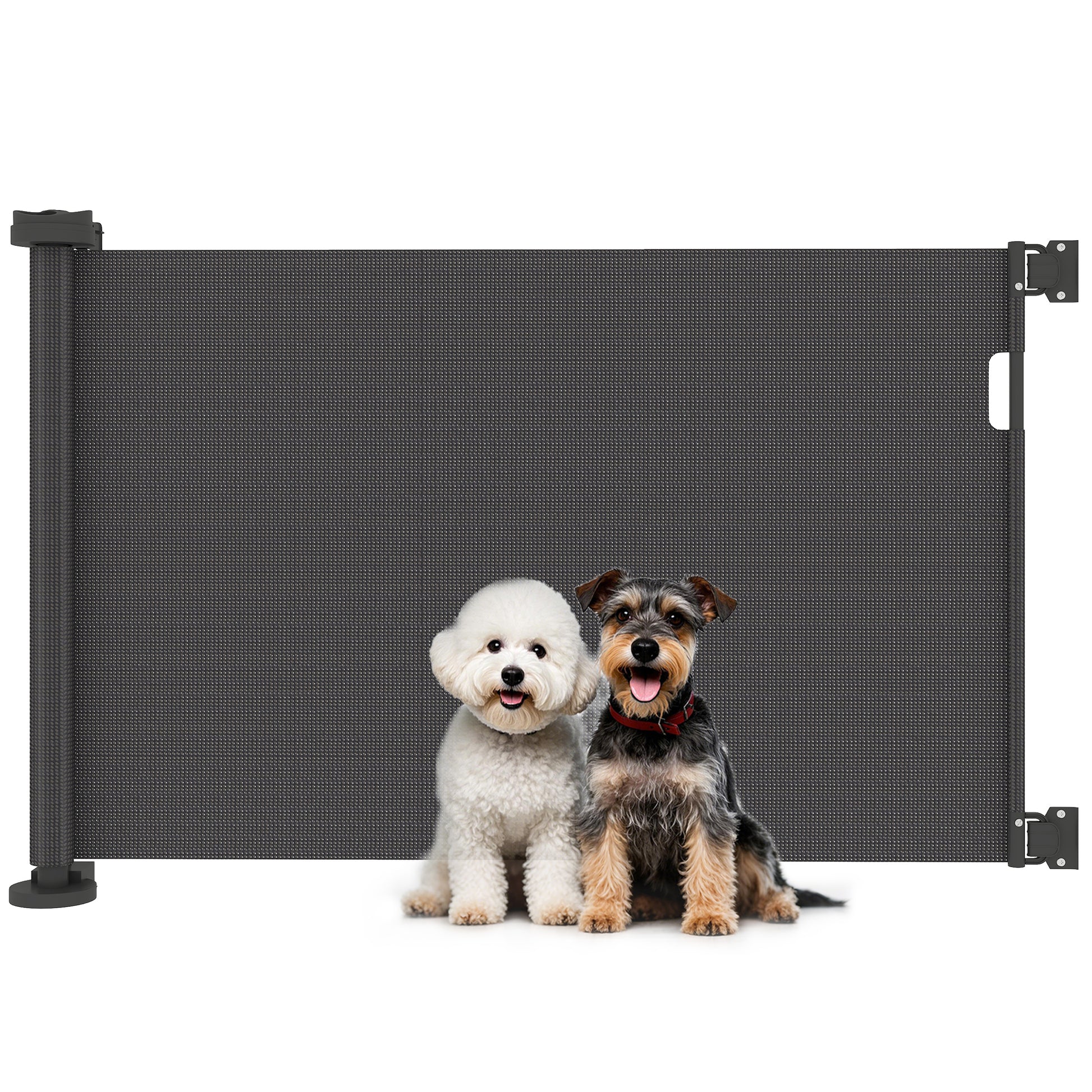 Pawhut Barrera De Seguridad Para Perros Retráctil 0-136 Cm Para Escaleras_0