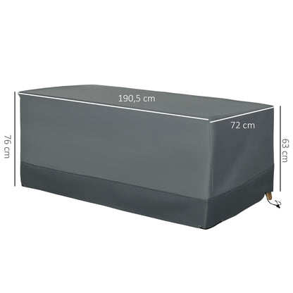 Outsunny Funda Protectora Para Muebles Jardín Tela Oxford 600d Impermeable Gris_2