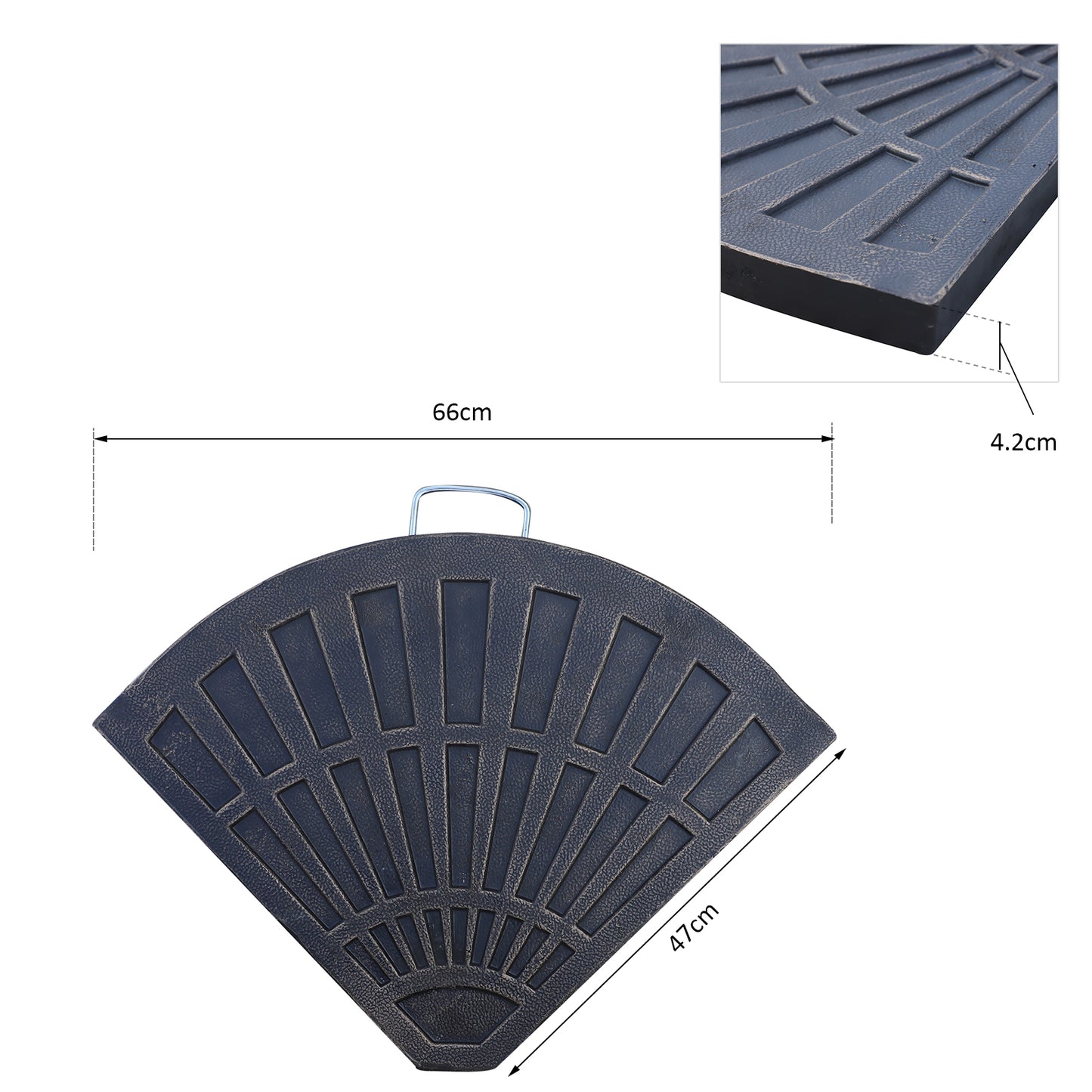 Outsunny 2 Piezas Base De Sombrilla Excéntrica Pies Soporte Parasol Banana_2
