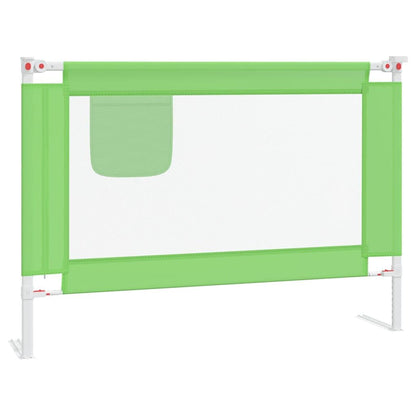Vidaxl Barandilla De Seguridad Cama De Niño Tela Verde 90x25 Cm_0