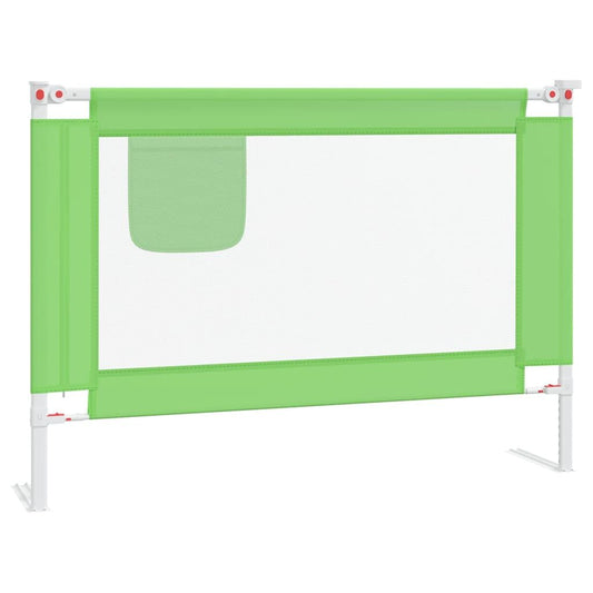 Vidaxl Barandilla De Seguridad Cama De Niño Tela Verde 90x25 Cm_0