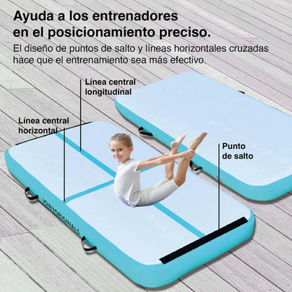 Airtrack 200x100x20cm Colchoneta Inflable, Color Azul