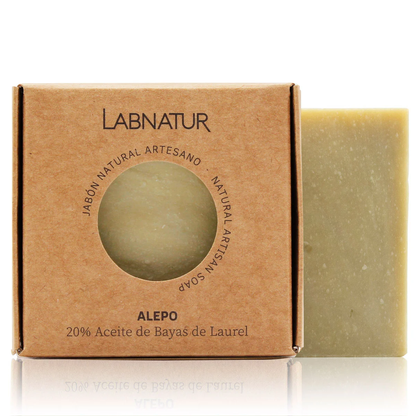 Jabón Natural Artesano de Alepo 20% Labnatur 80 g | Aceite De Oliva y Laurel | Limpieza Suave_0