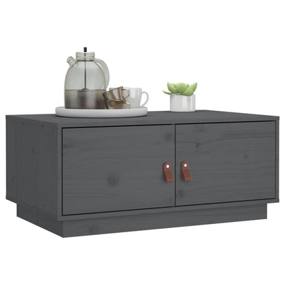 Mesa De Centro De Madera Maciza De Pino Gris 80x50x35 Cm_3