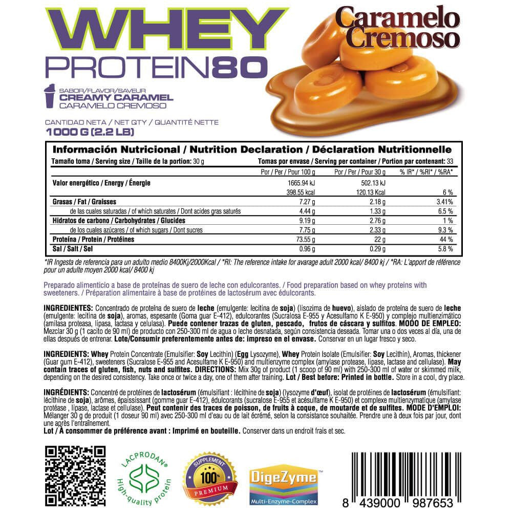 Whey Protein80 - 1kg - Caramelo Cremoso - Aumenta La Masa Muscular - Masmusculo_5