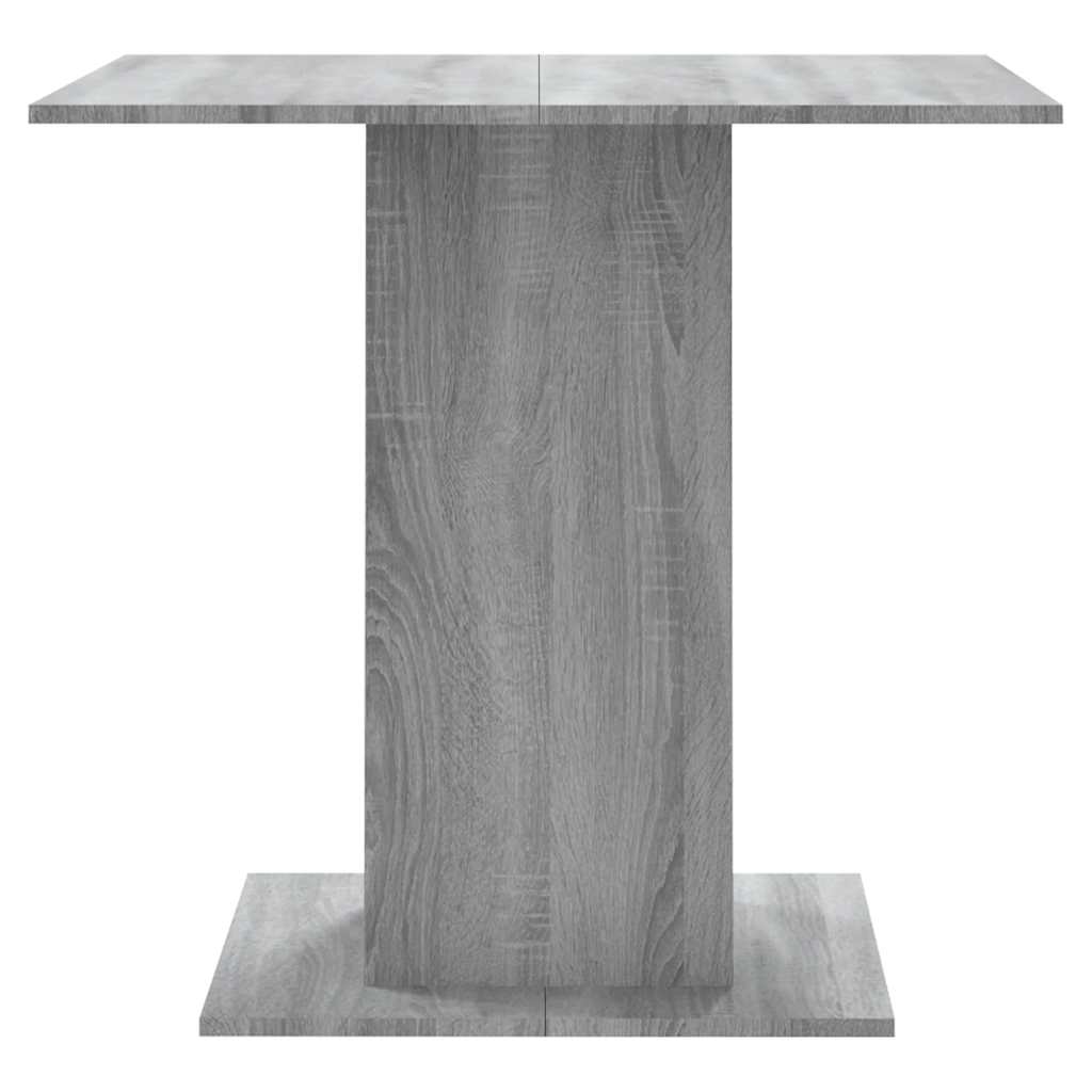 Mesa De Comedor Madera Contrachapada Gris Sonoma 80x80x75 Cm_3