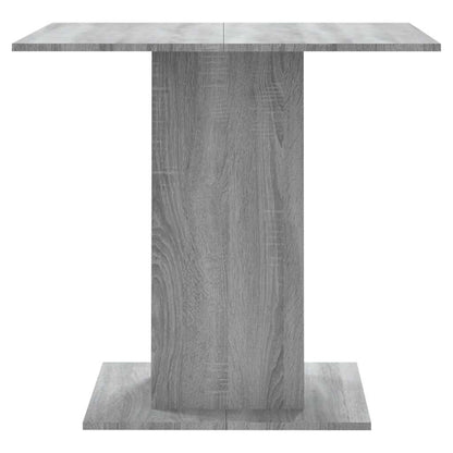 Mesa De Comedor Madera Contrachapada Gris Sonoma 80x80x75 Cm_3