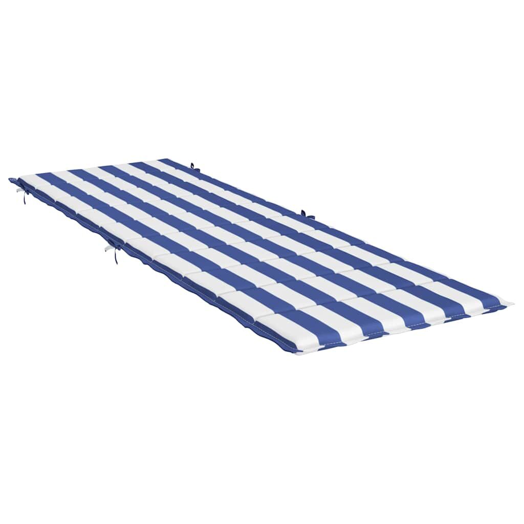 Vidaxl Cojín De Tumbona Tela Oxford A Rayas Azul Y Blanco_3