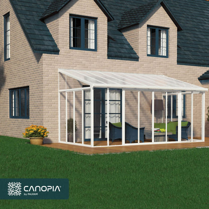 Canopia San Remo Pérgola Cerrada De Aluminio 3X5.6 m Blanco