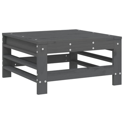 Vidaxl Mesa Y Taburetes Altos Jardín 6 Pzas Madera Maciza De Pino Gris_4