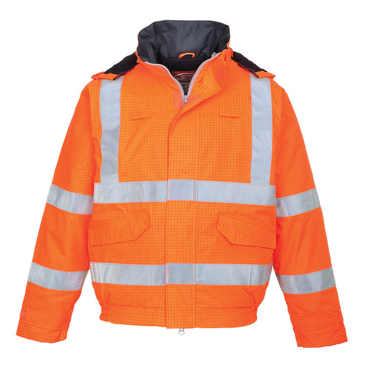 Cazadora De Alta Visibilidad, Resistente A La Llama Y Antiestática Bizflame Rain / Xxxl / Naranja_0