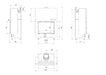Briccosol Chimenea De Leña De Acero Kratki Mba 17 Kw Ø 200 Puerta Elevable_4