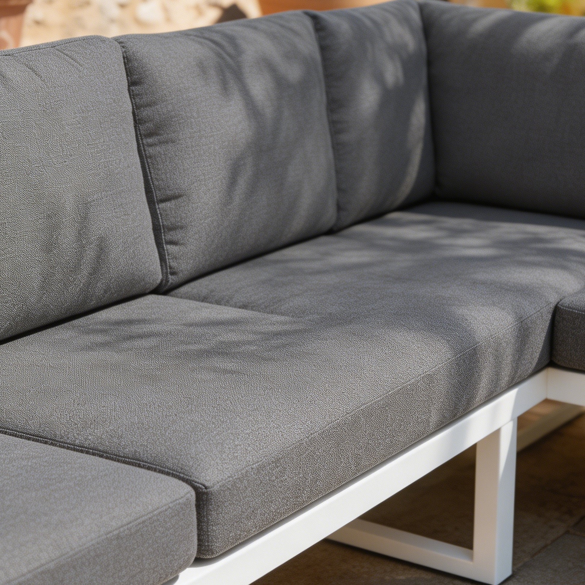 Outsunny Conjunto De Jardín Exterior De 4 Piezas En Forma De L Con Cojines Gris_3