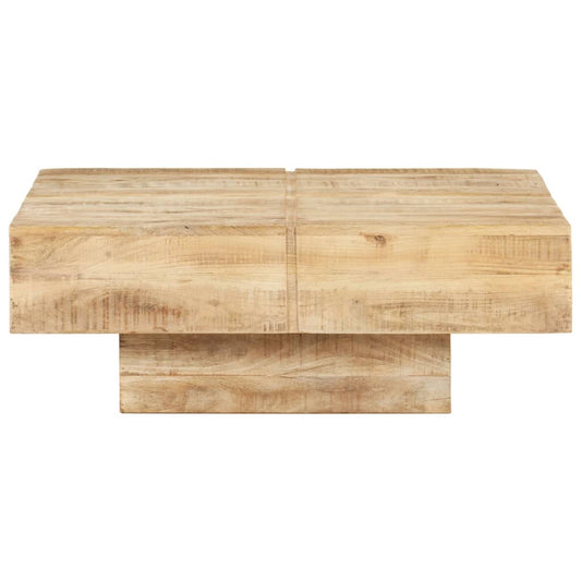 Mesa De Centro De Madera Maciza De Mango 80x80x28 Cm_0