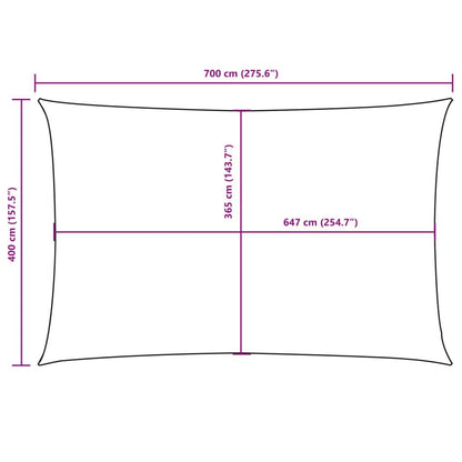 Vidaxl Toldo De Vela Rectangular Tela Oxford Negro 4x7 M_2