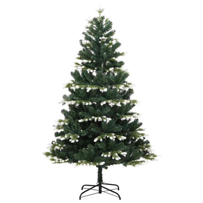 Vidaxl Árbol Navidad Artificial Con Bisagras 150 Led Y Bolas 120 Cm_4