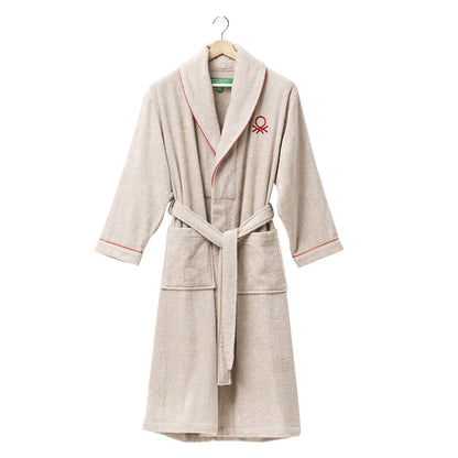 Albornoz L/xl 360gsm 100%algodon Beige Casa Benetton_5