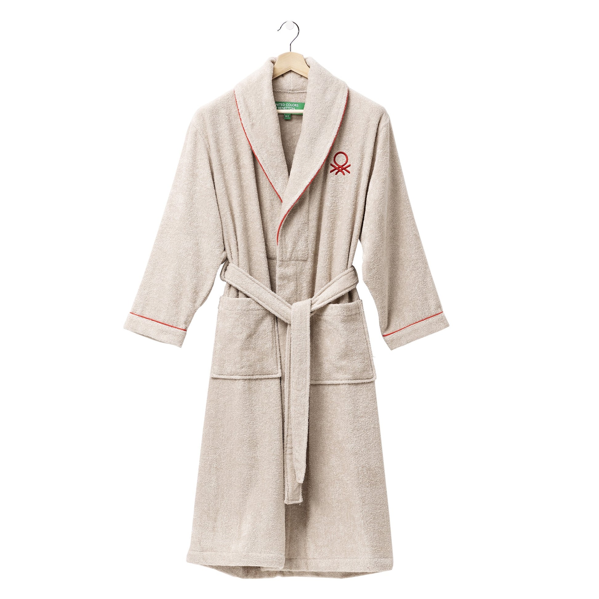 Albornoz L/xl 360gsm 100%algodon Beige Casa Benetton_5