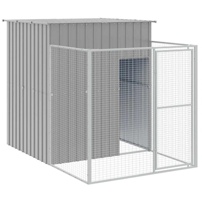 Vidaxl Caseta Perros Corral Acero Galvanizado Gris Claro 165x251x181cm_0