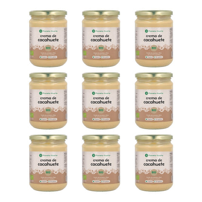 Pack 9x Crema de Cacahuetes ECO Planeta Huerto 350g