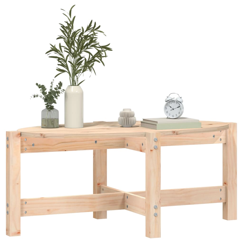 Mesa De Centro De Madera Maciza De Pino 87x48x35 Cm_2