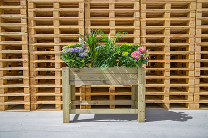 Mesa De Cultivo La Huertezuela De Madera Tratada Autoclave De 119 X 65 X 80 Cm 180l + Bolsa Geotextil_4