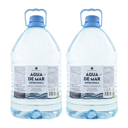 Pack 2 uds Agua de Mar Hipertónica Garrafa Planeta Huerto 5 L
