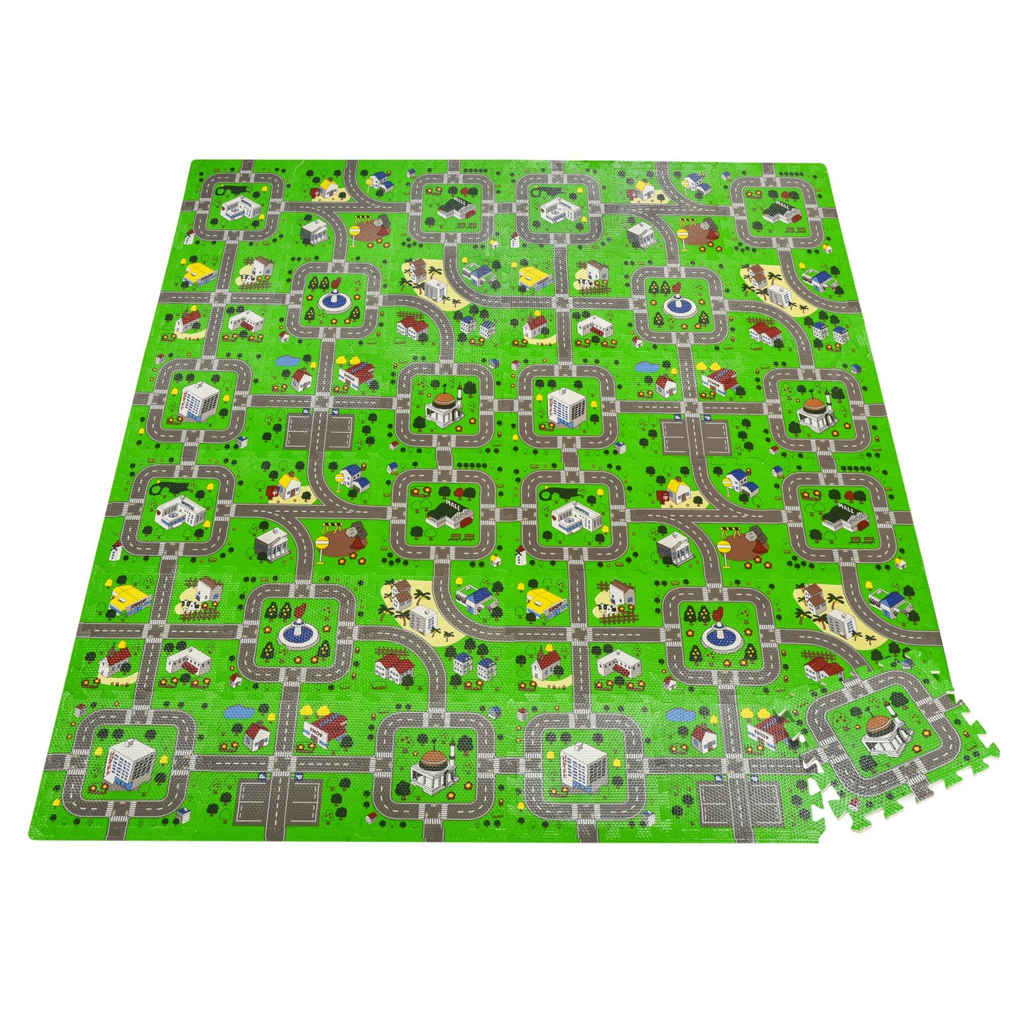 Homcom Alfombra Puzzle Para Niños 36 Piezas 31,5x31,5cm De Espuma Eva Modelo_0
