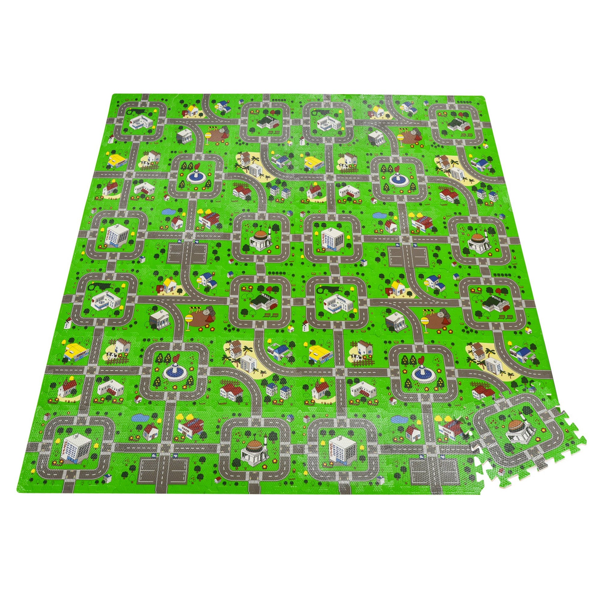 Homcom Alfombra Puzzle Para Niños 36 Piezas 31,5x31,5cm De Espuma Eva Modelo_0
