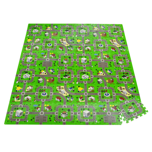 Homcom Alfombra Puzzle Para Niños 36 Piezas 31,5x31,5cm De Espuma Eva Modelo_0