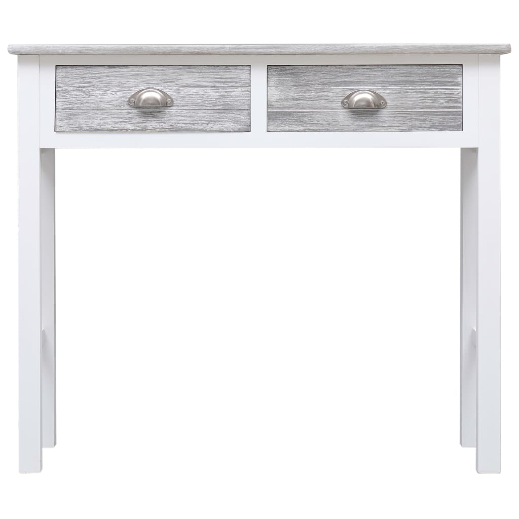 Mesa Consola De Madera Gris 90x30x77 Cm_2