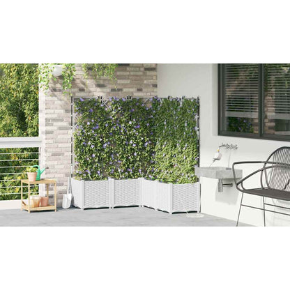 Macetero De Jardín 5 Uds. Blanco 120 X 120 X 142 Cm Pp_3
