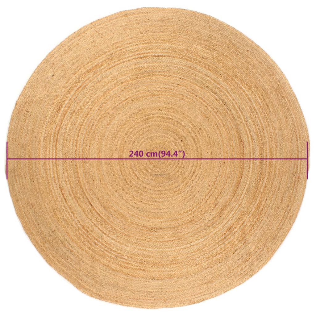 Alfombra Redonda Yute Trenzado 240 Cm / Vetonek_2
