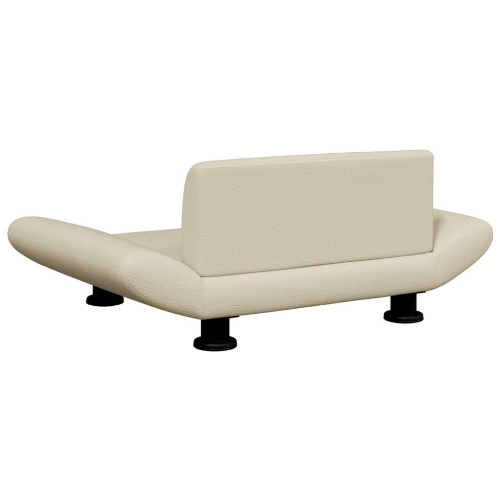 Cama Para Perros De Cuero Sintético Crema 70x45x28 Cm / Vetonek_3