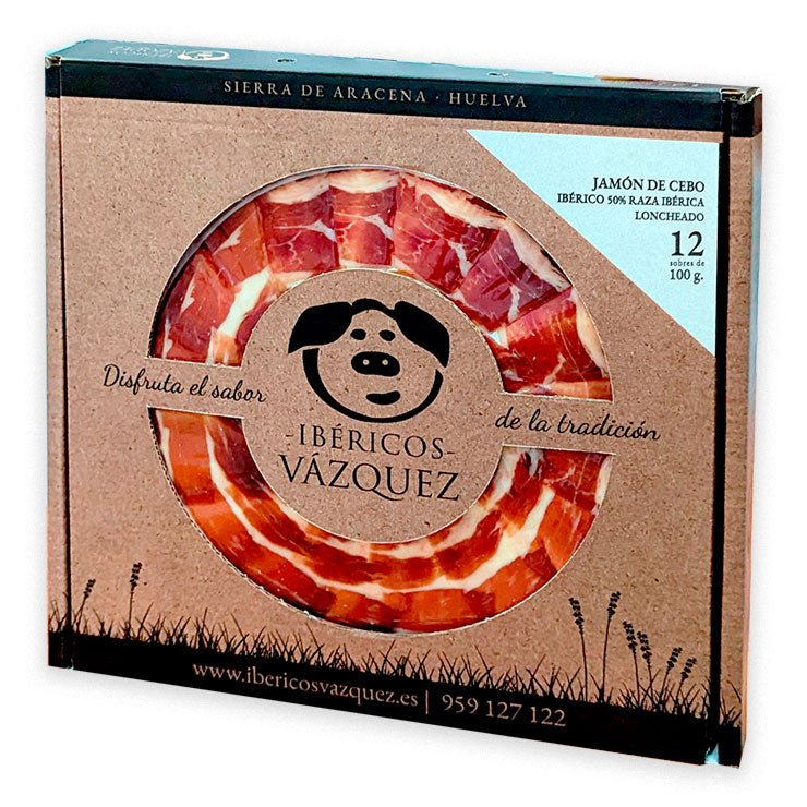 Jamón Cebo Ibérico Loncheado (12 Blíster De 100 Gramos)_1