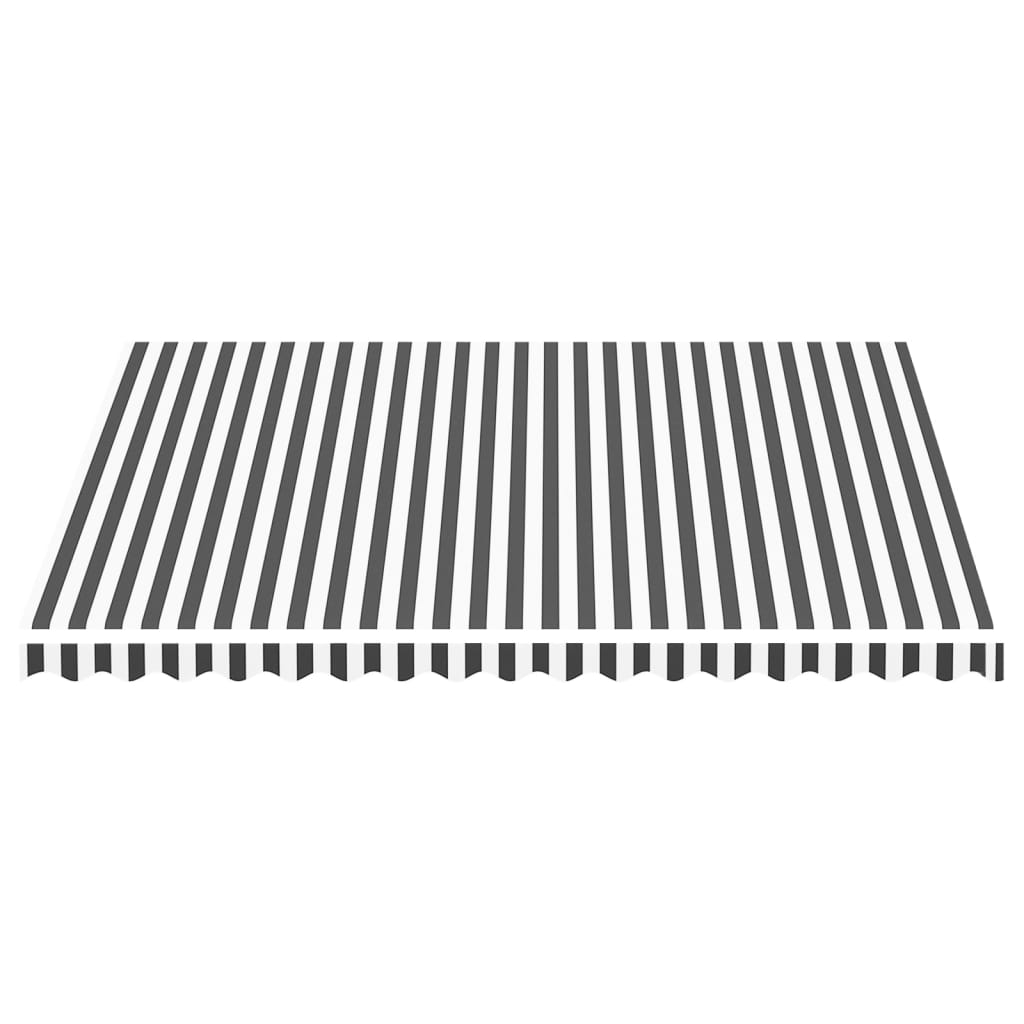 Tela De Repuesto Para Toldo Gris Antracita Y Blanco 4x3,5 M Poliéster_2