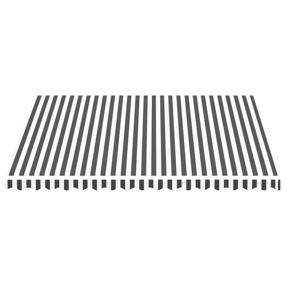 Tela De Repuesto Para Toldo Gris Antracita Y Blanco 4x3,5 M Poliéster_2