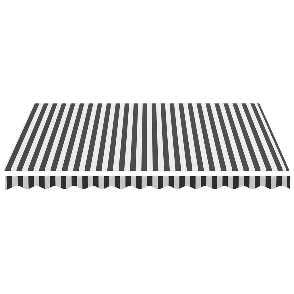 Tela De Repuesto Para Toldo Gris Antracita Y Blanco 3,5x2,5 M Poliéster_3