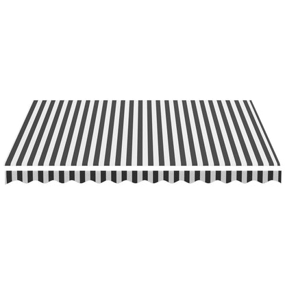 Tela De Repuesto Para Toldo Gris Antracita Y Blanco 3,5x2,5 M Poliéster_3