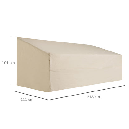 Outsunny Funda Protectora Beige Para Banco 3 Plazas 218x111x101 Cm_2