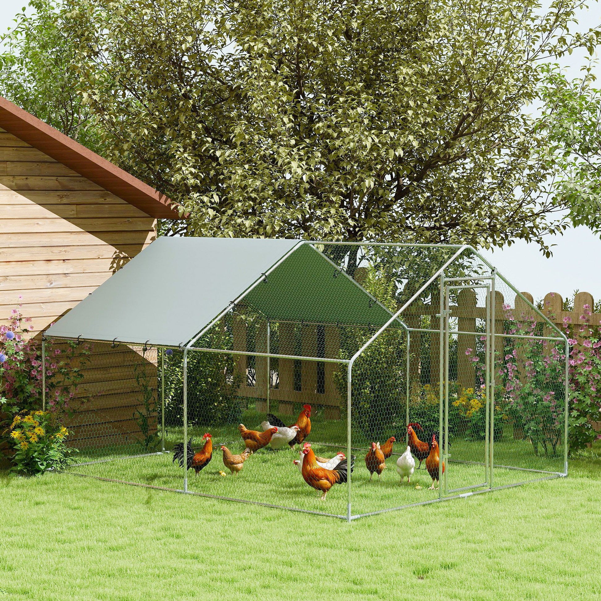 Pawhut Gallinero Para Exterior Grande 3x3_1